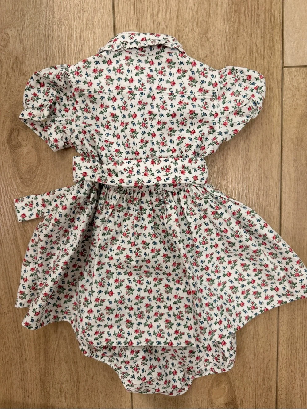 Ralph Lauren Floral Button-Front Baby Dress with Belt